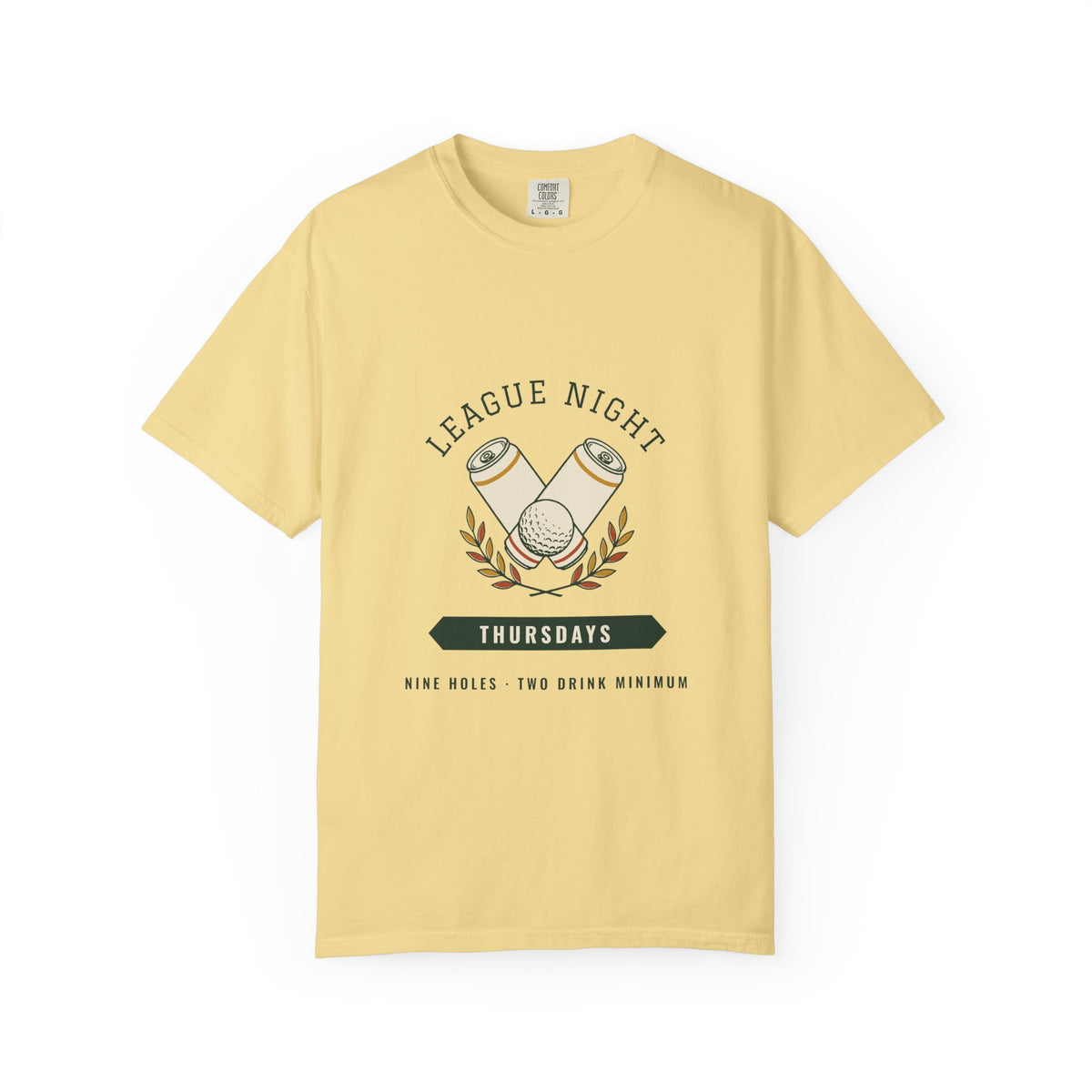League Night Tee in Butter, front view