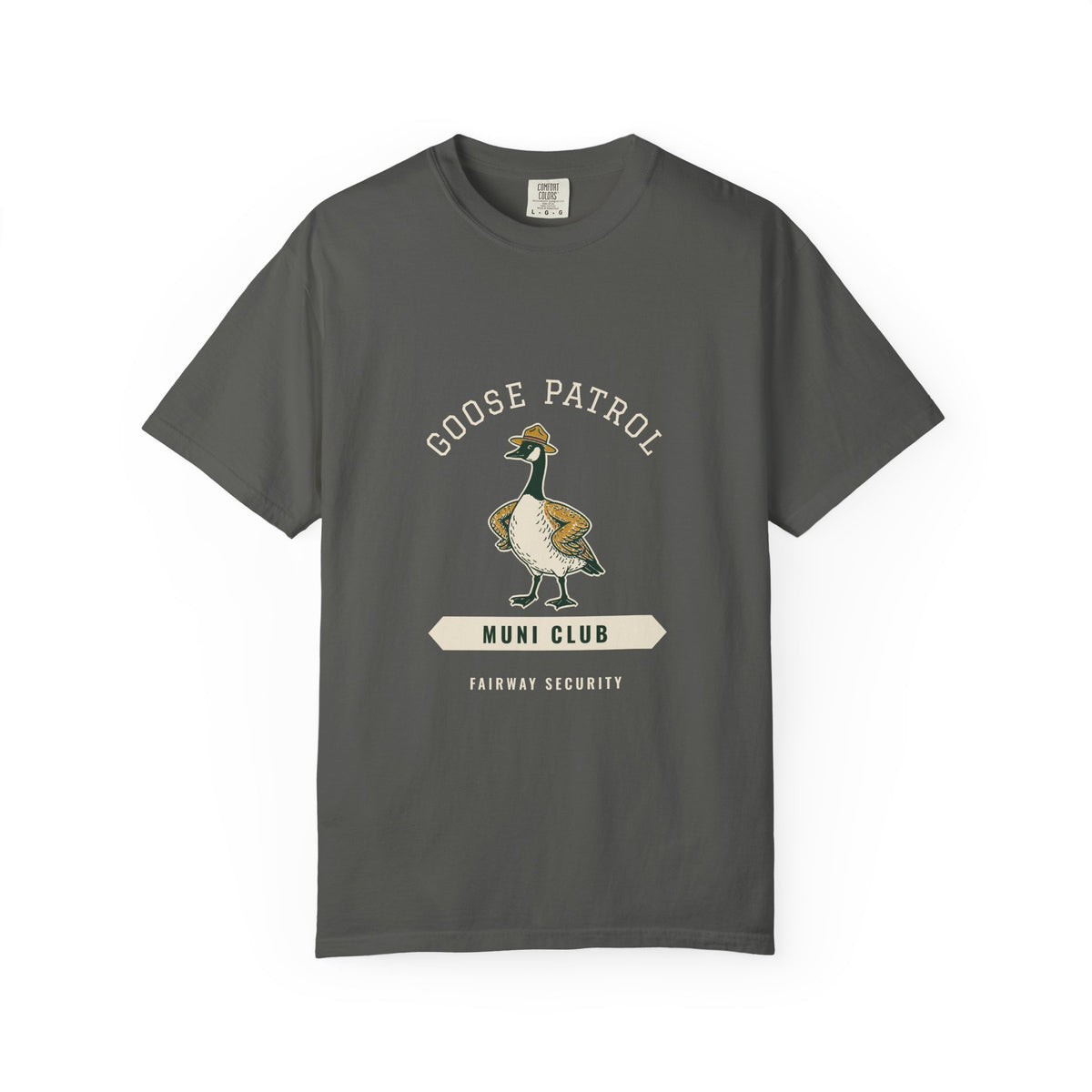 Goose Patrol Tee in Pepper, front view
