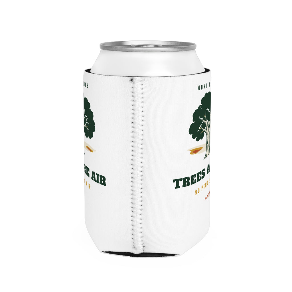 Trees Are Air Can Cooler in White, right side view