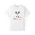 Palms & Paddles Tee in White, front view