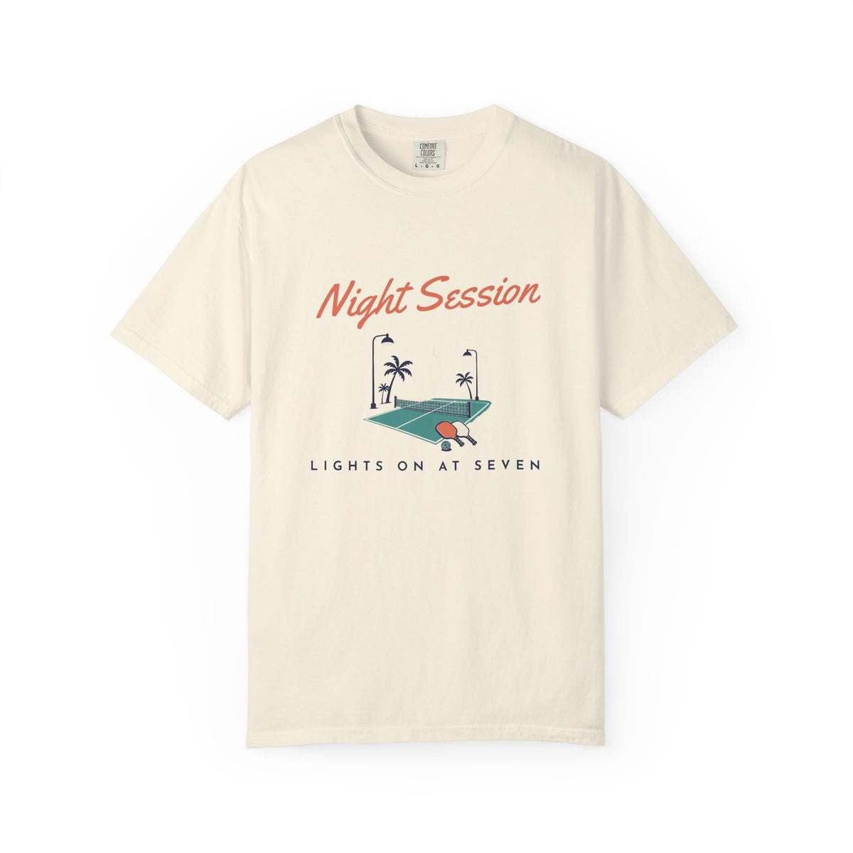 Night Session Tee in Ivory, front view