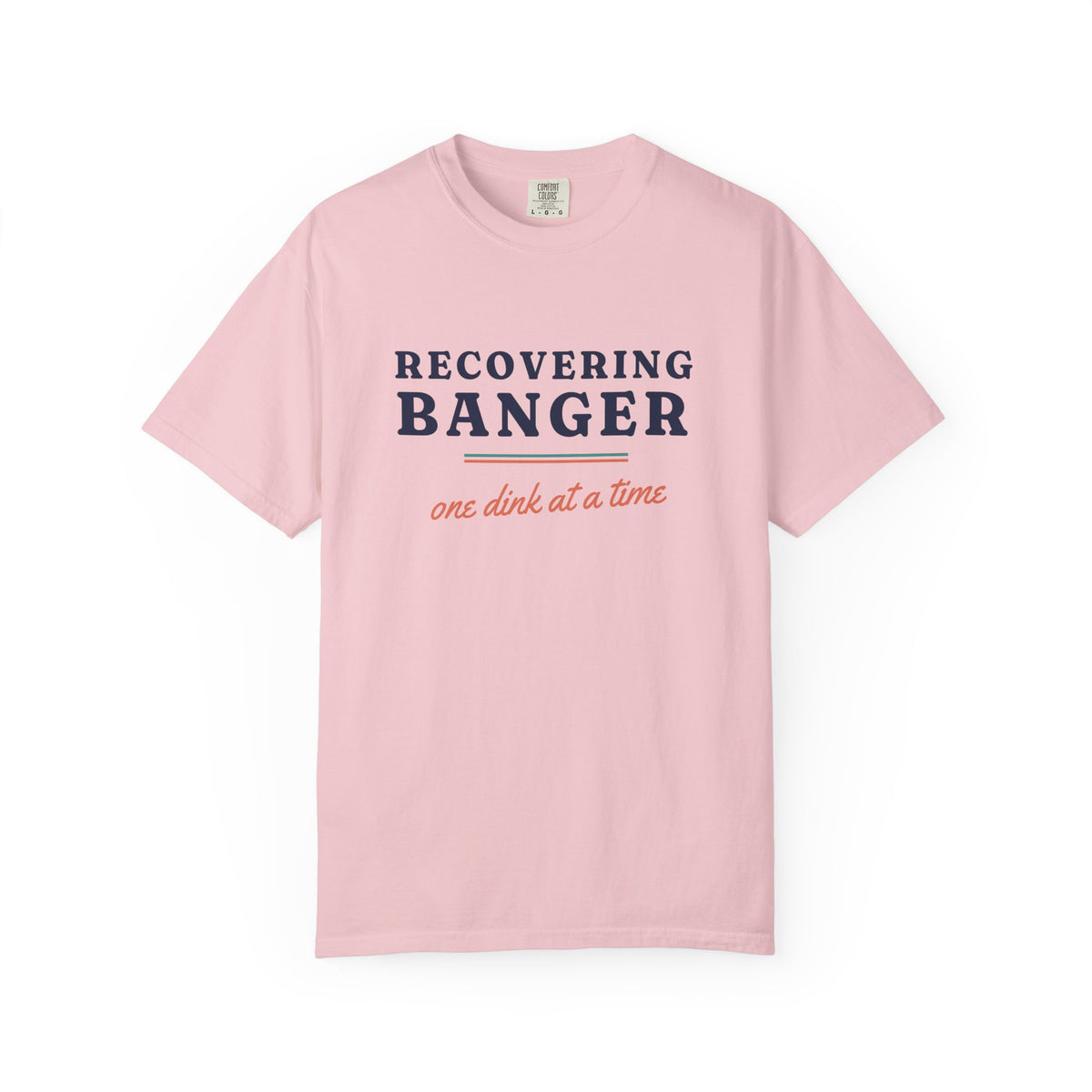 Recovering Banger Tee in Blossom, front view