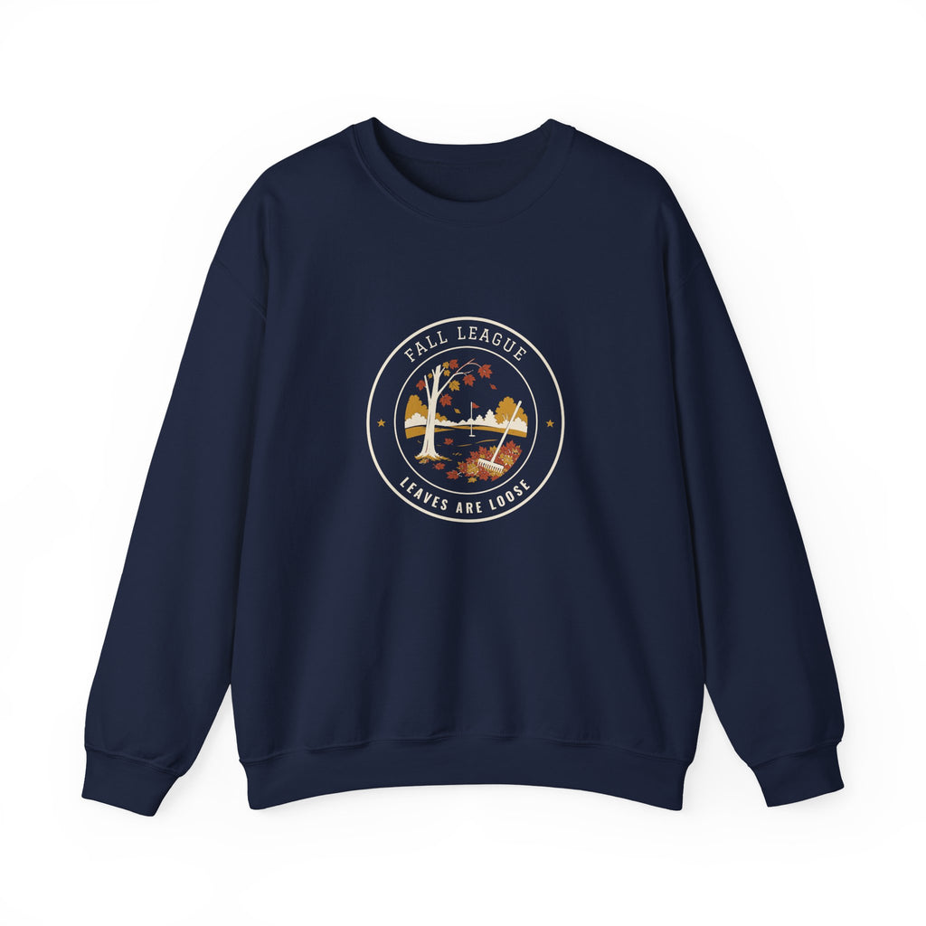 Fall League Crewneck in Navy, front view