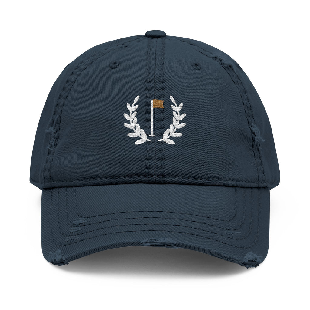 Laurel Flag Dad Hat in Dark Navy, front view