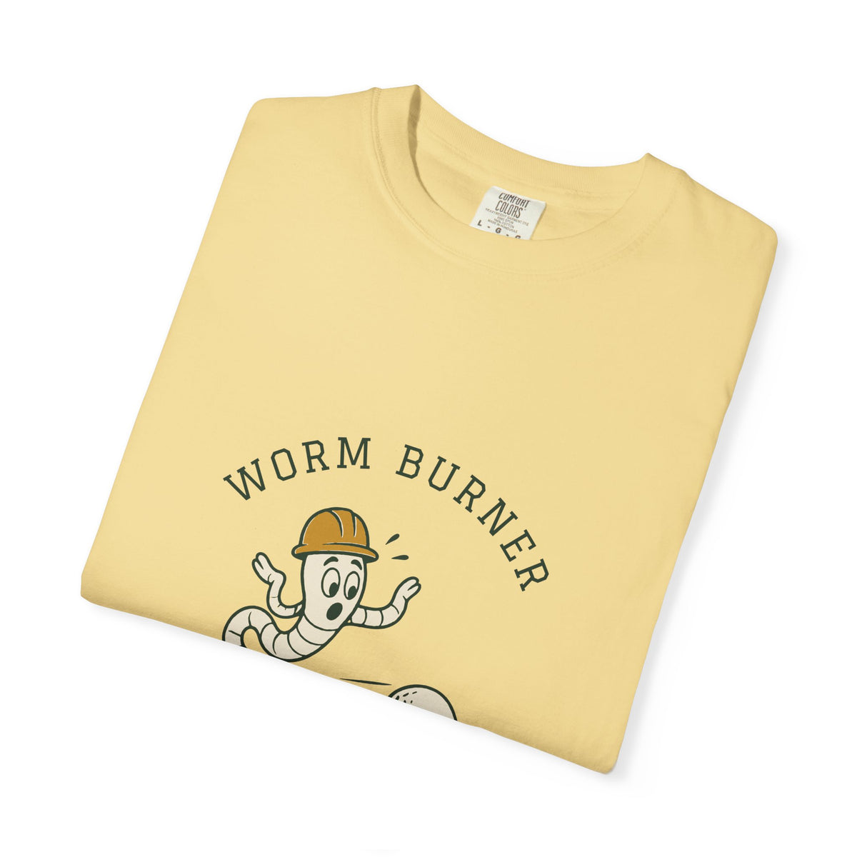 Worm Burner Tee in Butter, folded