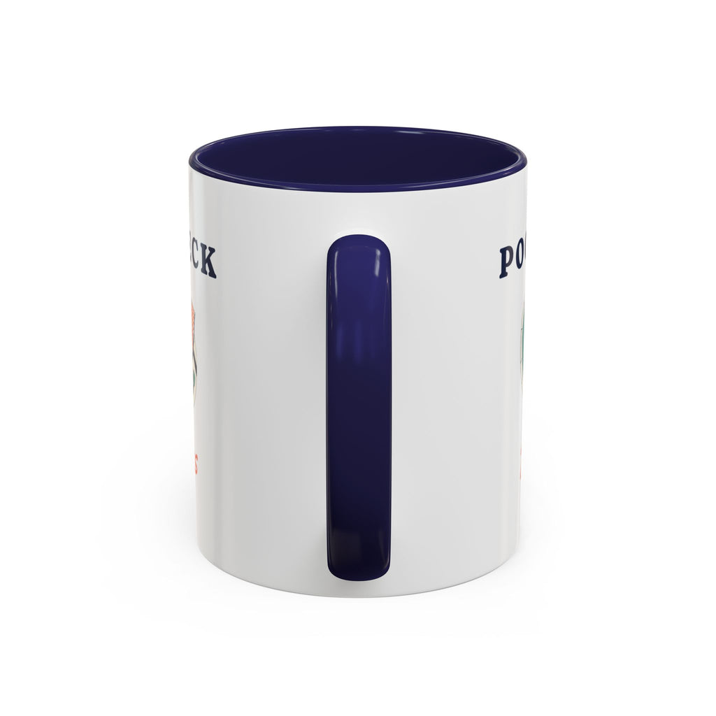 Pool Deck Doubles Mug in Navy, handle view
