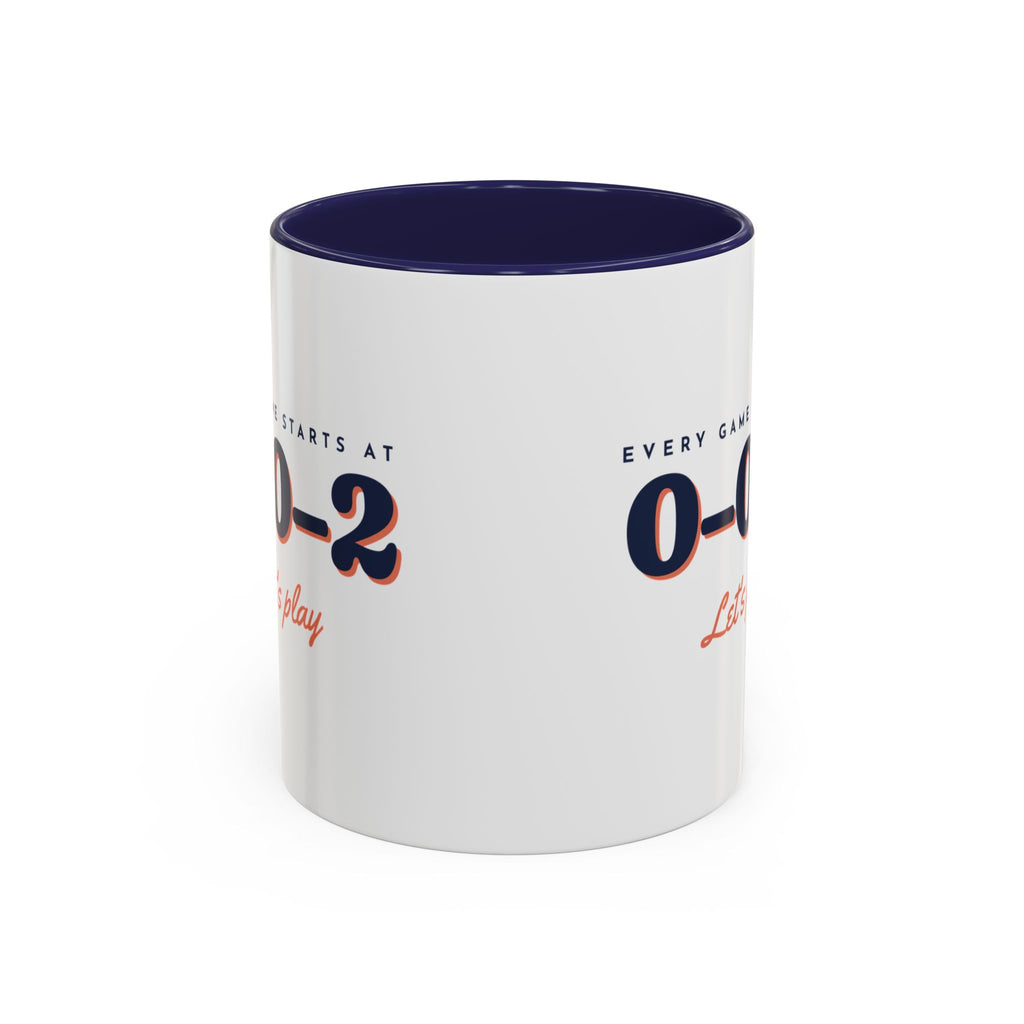 0–0–2 Mug in Navy, corner view