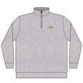 Dawn Patrol Quarter-Zip in Grey Heather, front view