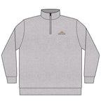 Dawn Patrol Quarter-Zip in Grey Heather, front view