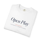 Open Play Italic Tee in White, folded