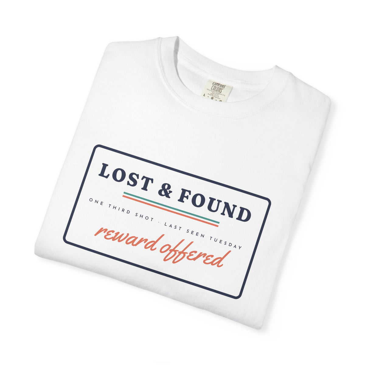Lost & Found Tee in White, folded