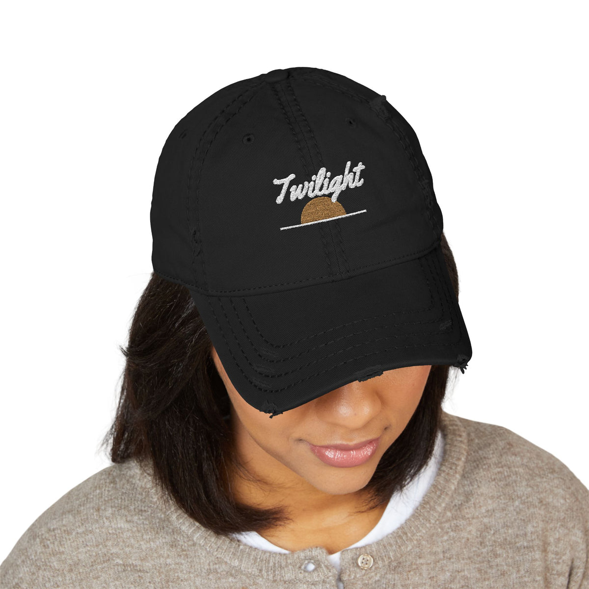 Twilight Dad Hat in Black, on model