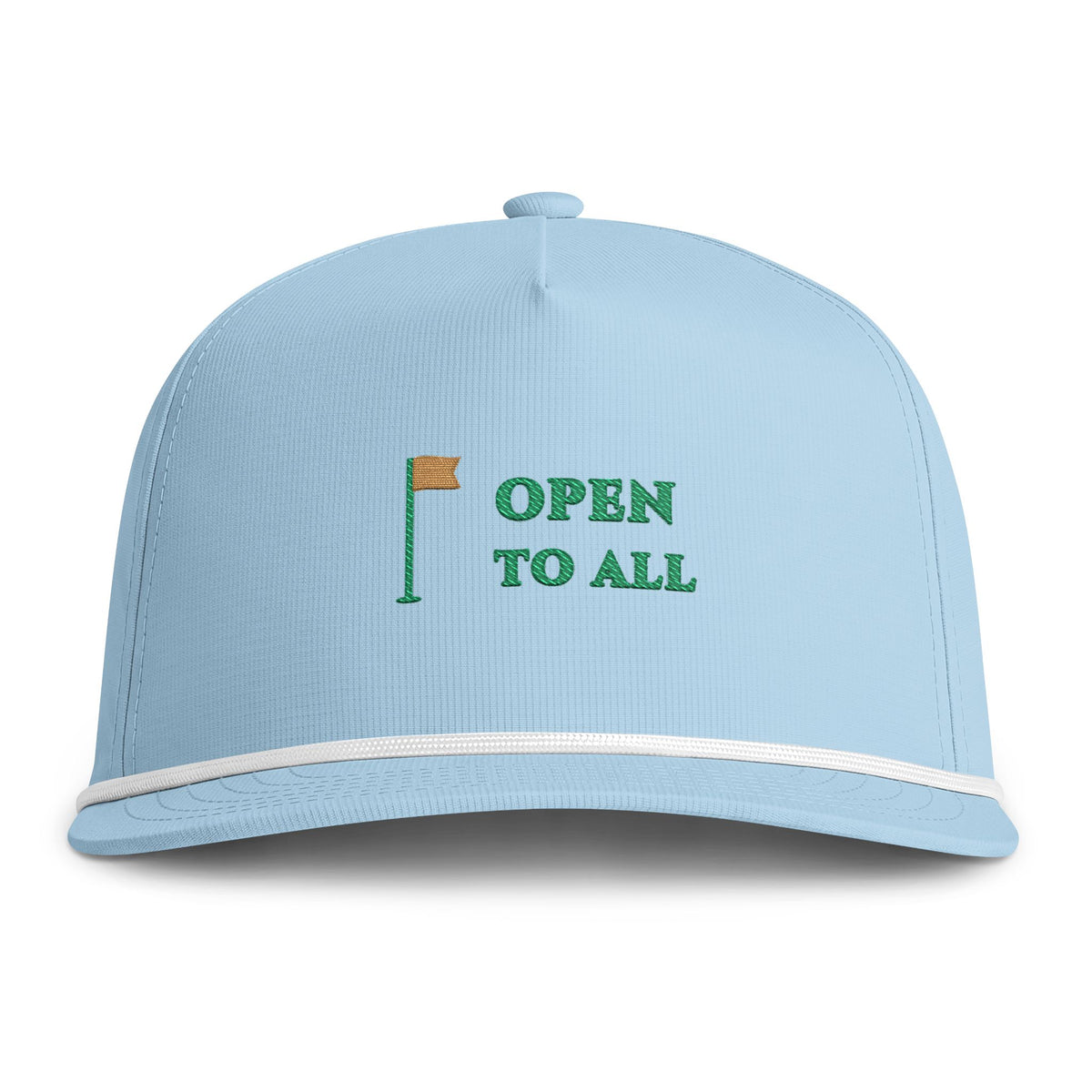 Open to All Rope Cap in Chambray, front view