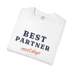 Best Partner Tee in White, folded