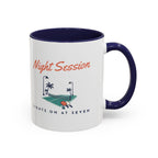 Night Session Mug in Navy, design, handle right