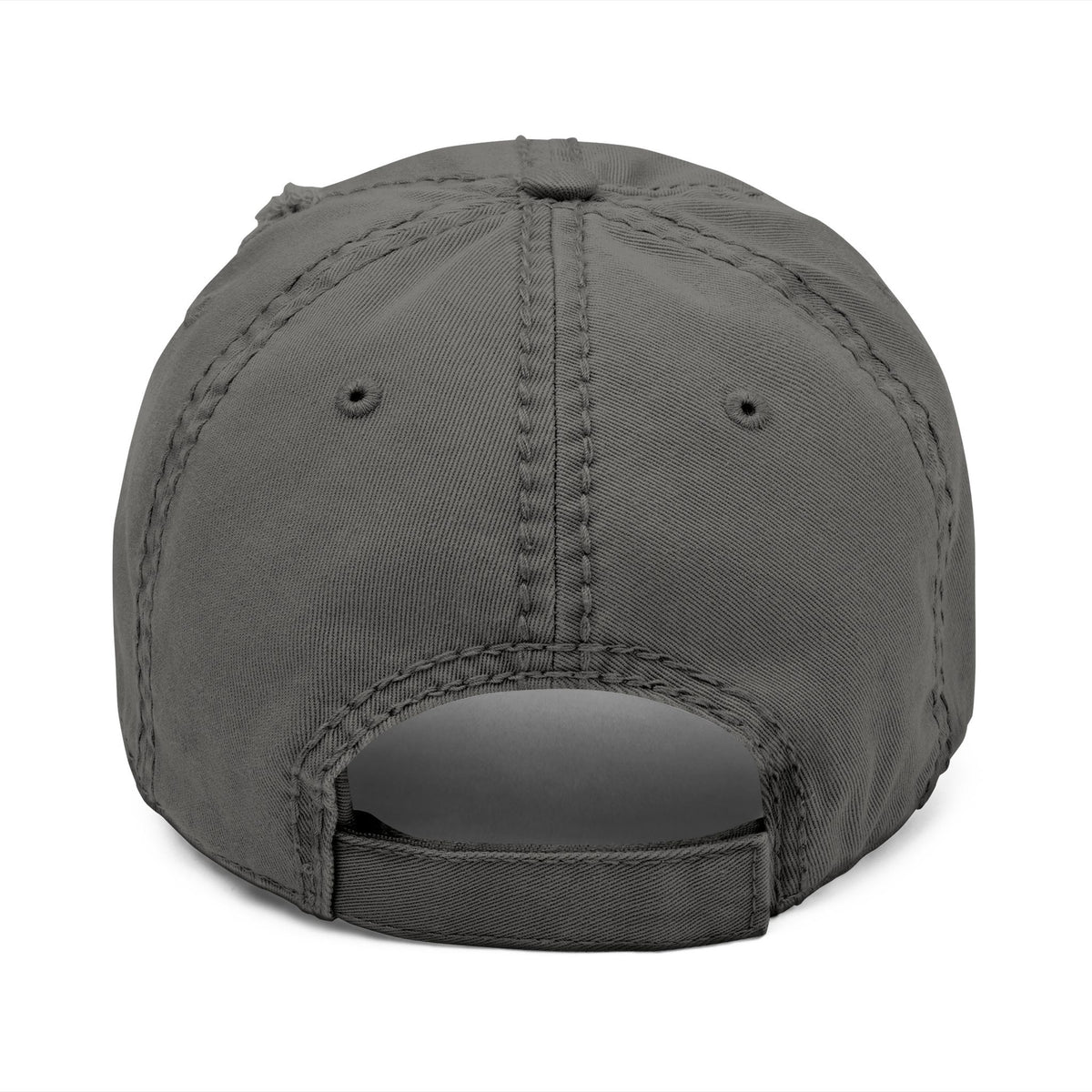 Flag on the Green Dad Hat in Charcoal Grey, back view