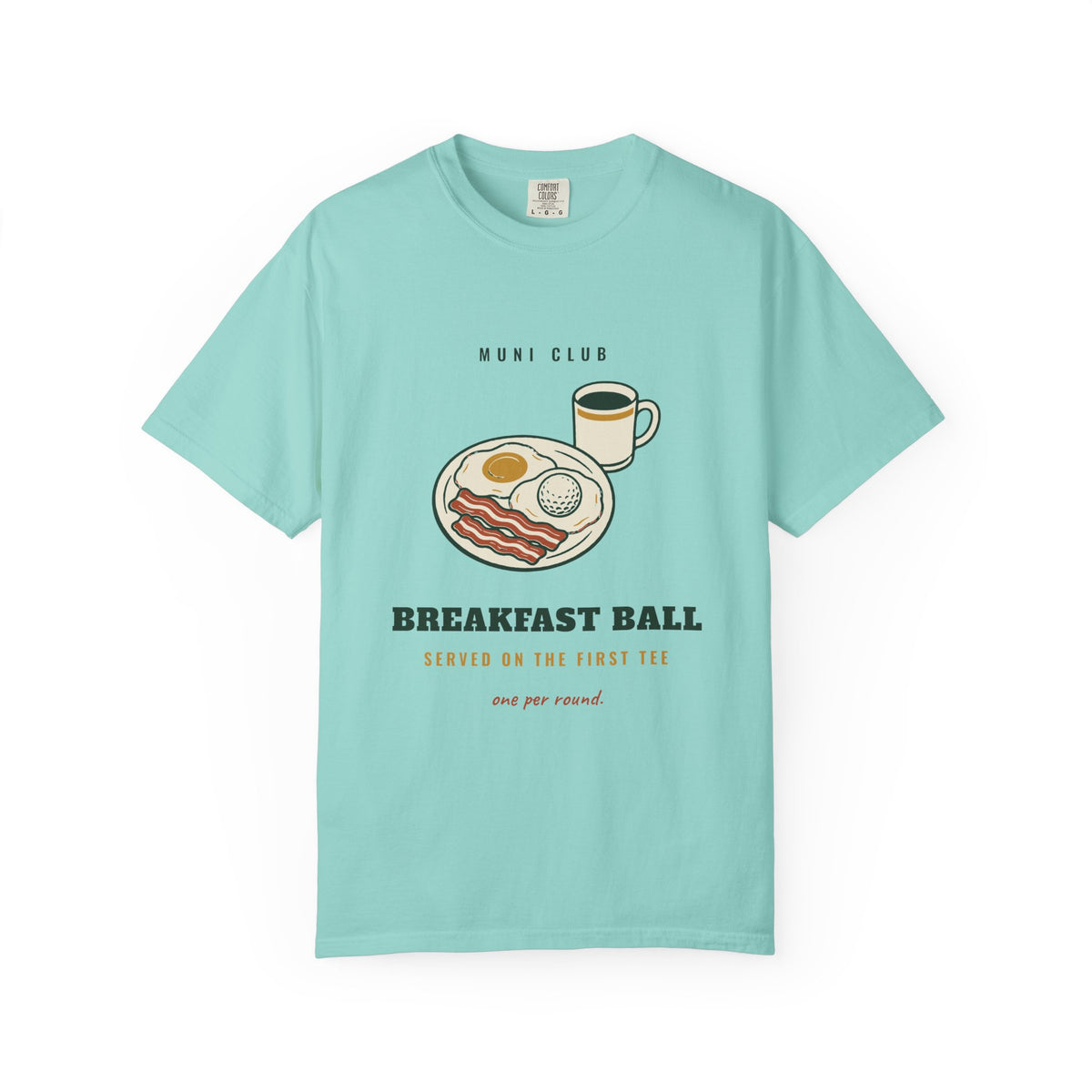 Breakfast Ball Tee in Chalky Mint, front view