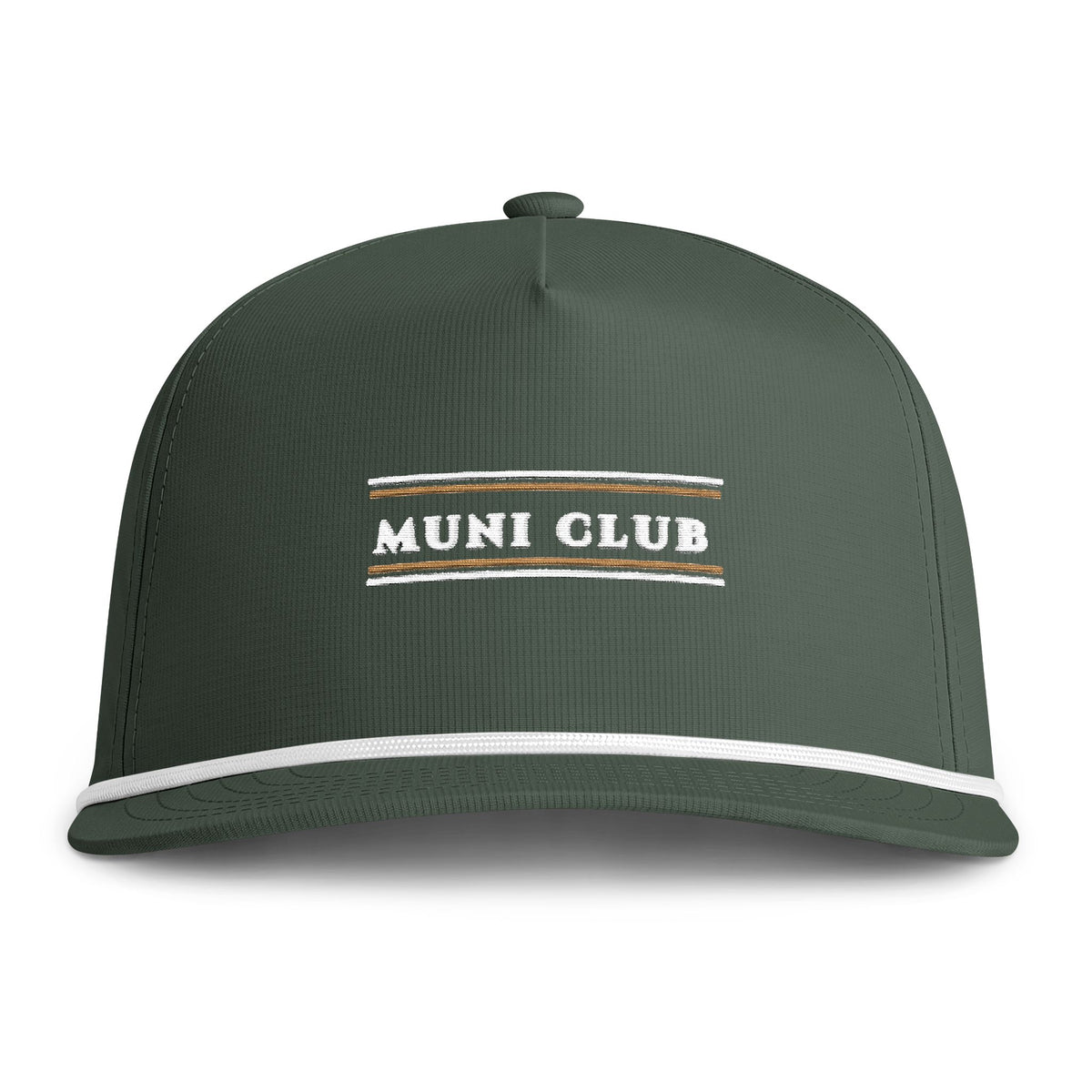Club Stripe Rope Cap in Moss, front view