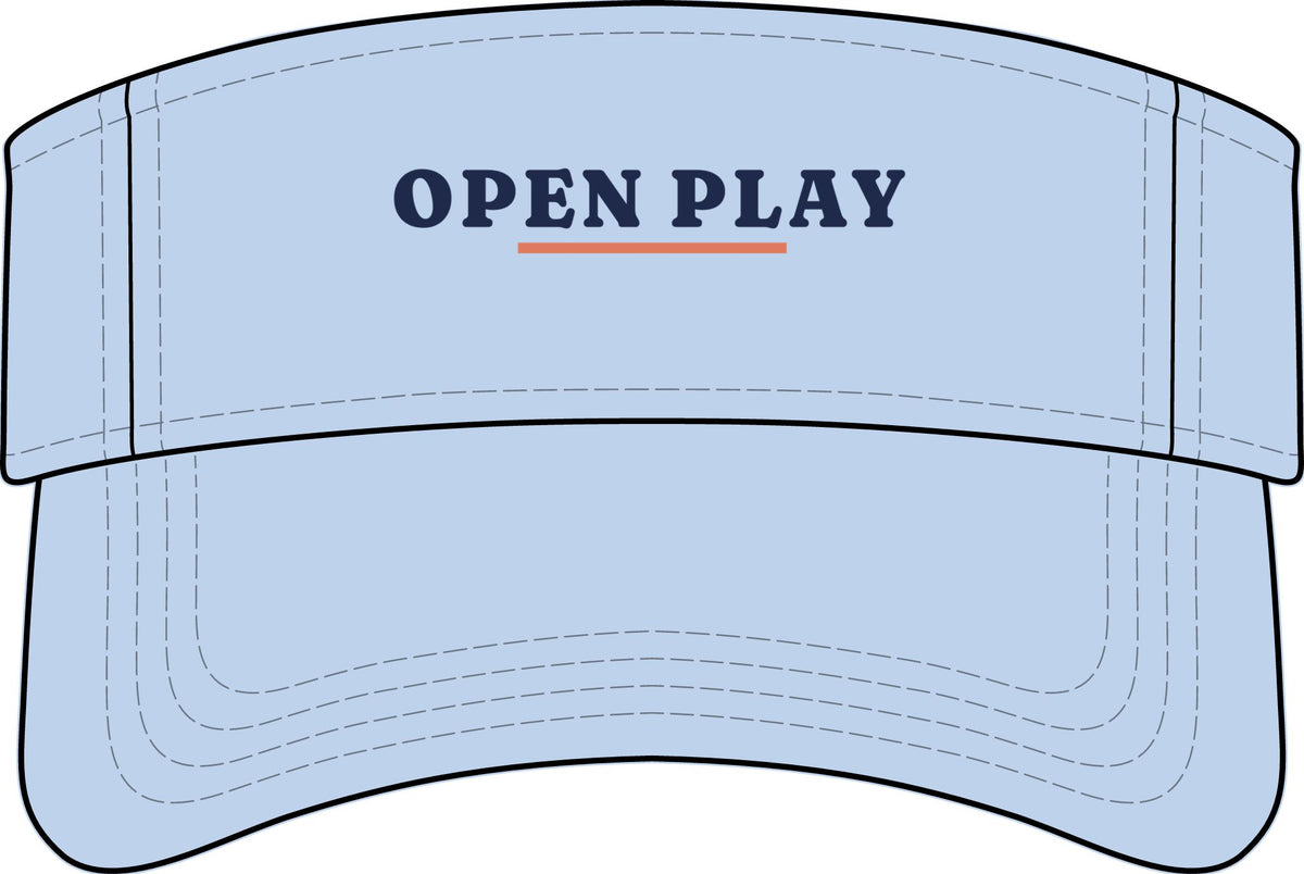 Open Play Visor in Baby Blue, front view