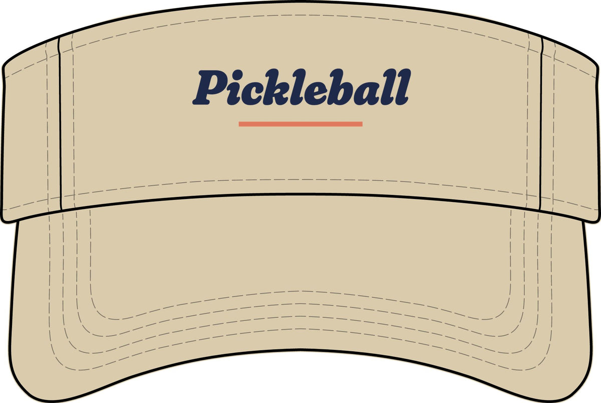 Pickleball Italic Visor in Stone, front view