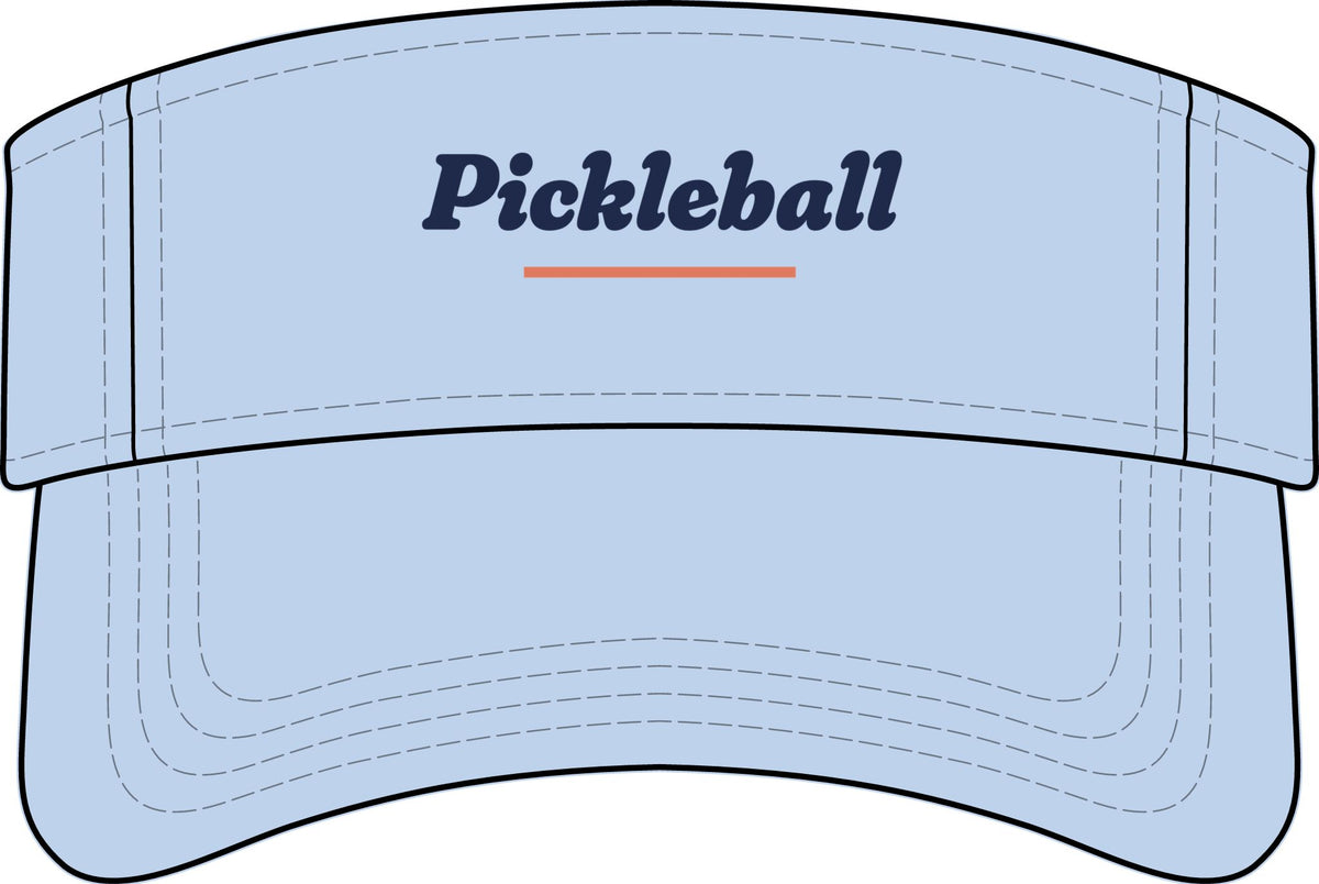 Pickleball Italic Visor in Baby Blue, front view