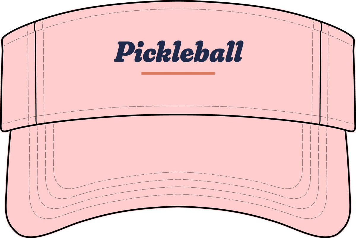 Pickleball Italic Visor in Pink, front view