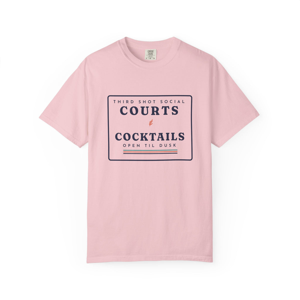 Courts & Cocktails Tee in Blossom, front view