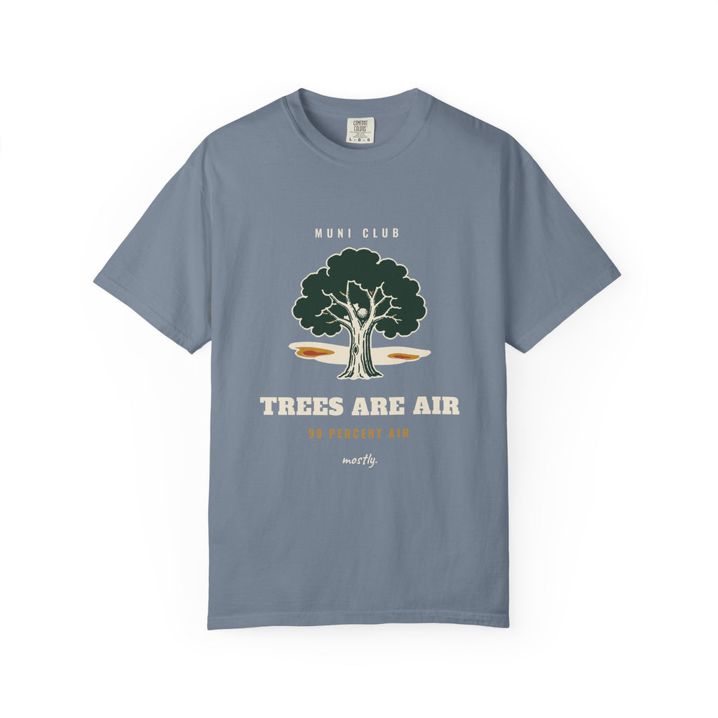 Trees Are Air Tee in Blue Jean, front view