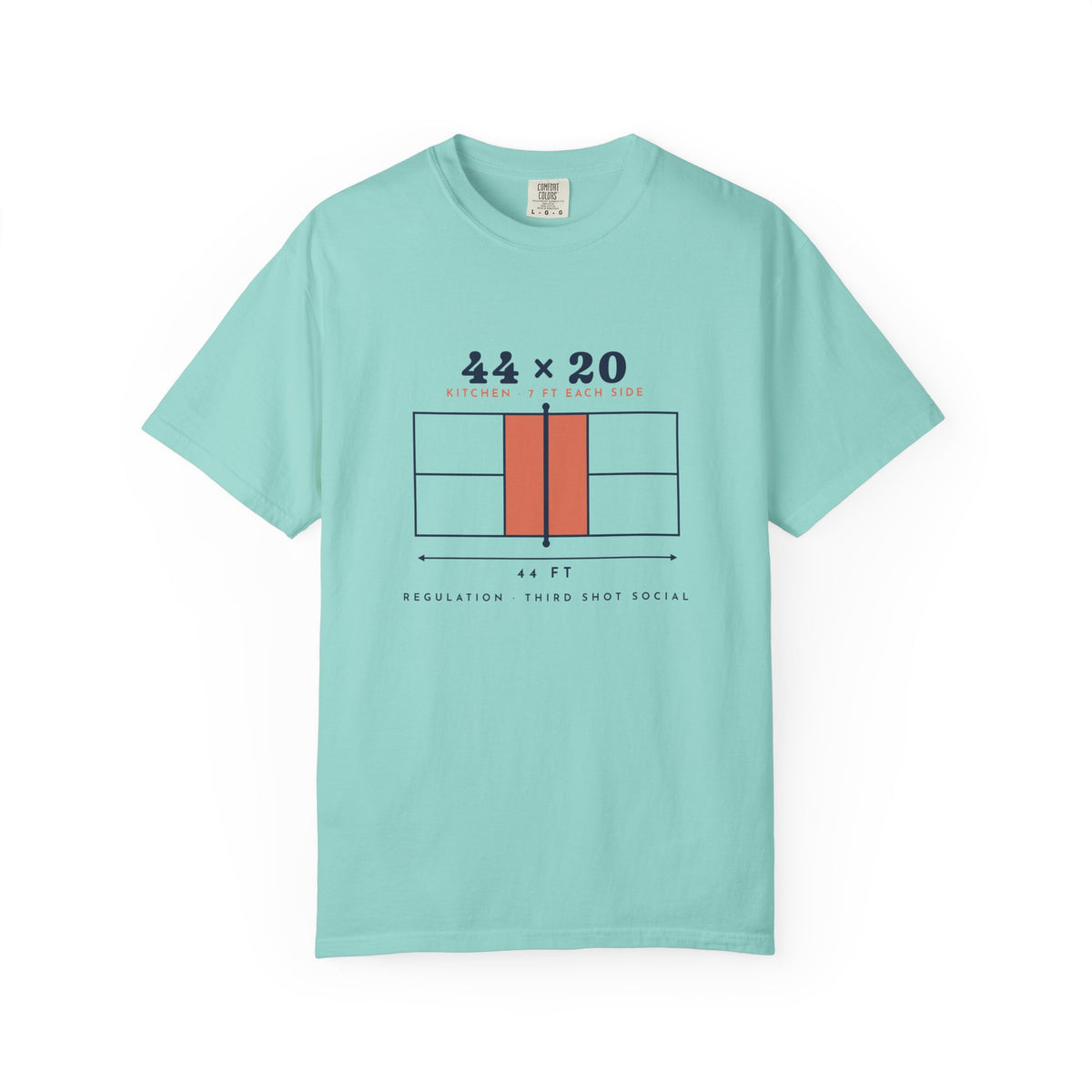 44 × 20 Tee in Chalky Mint, front view