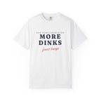 More Dinks Tee in White, front view