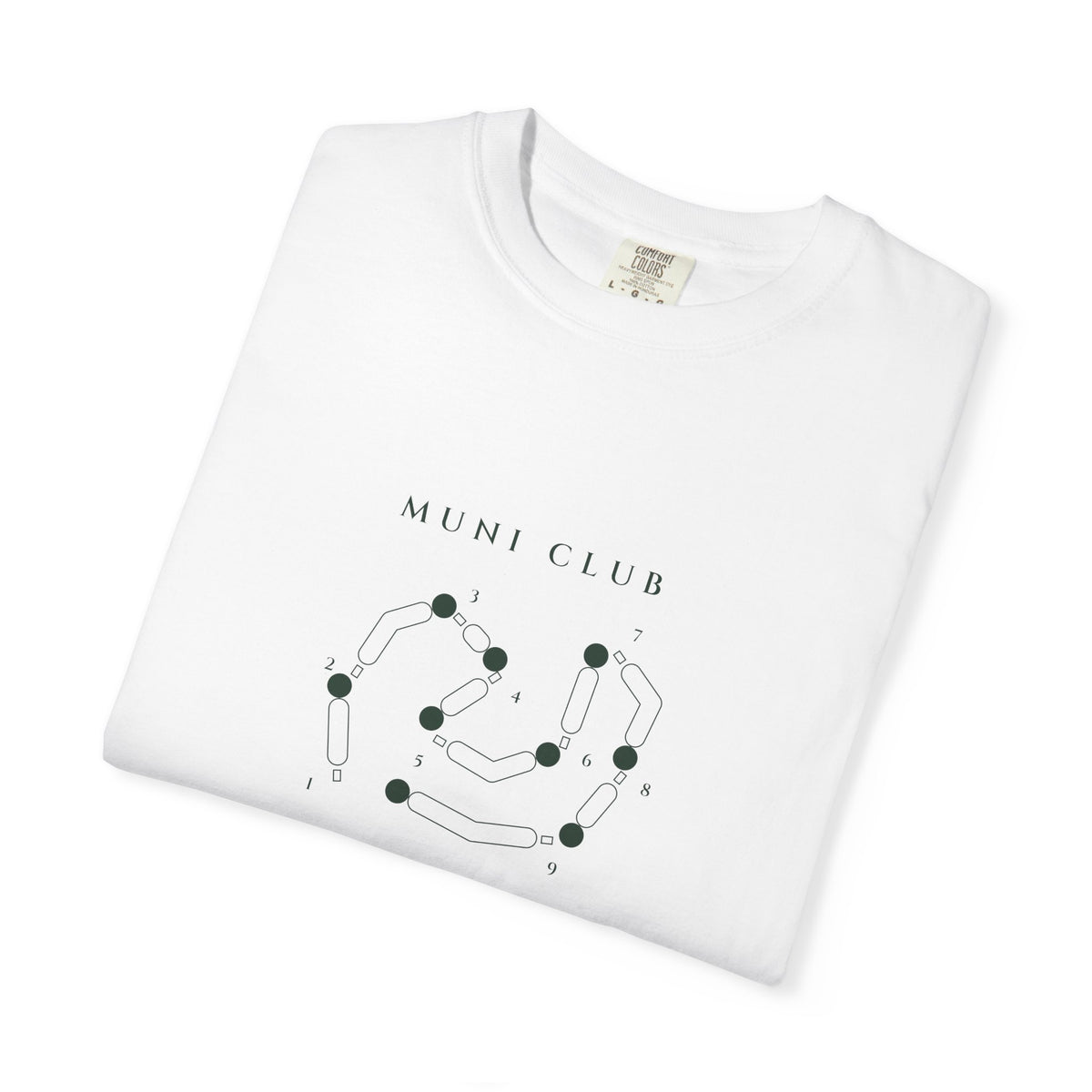 The Routing Tee in White, folded