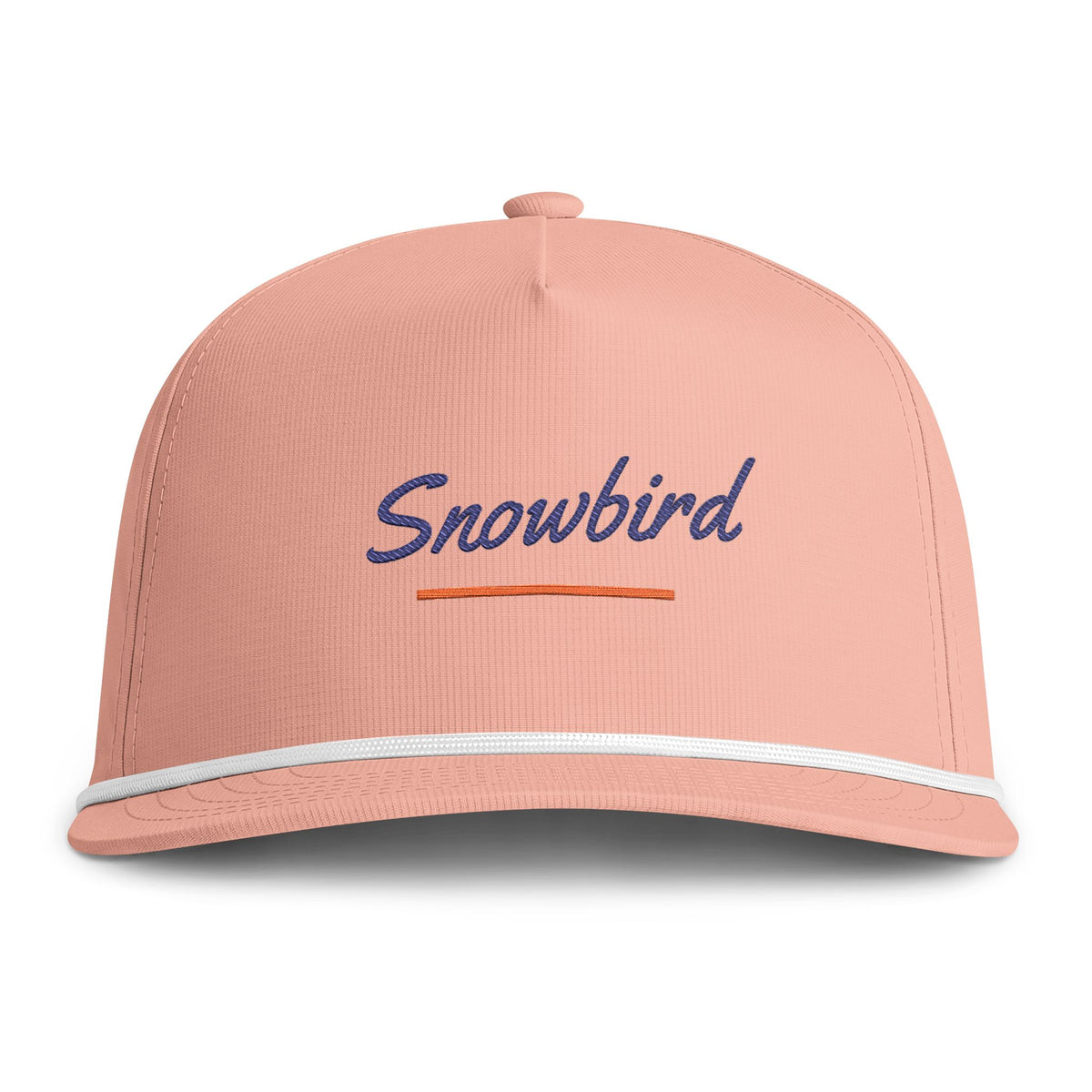 Snowbird Rope Cap in Peachy, front view