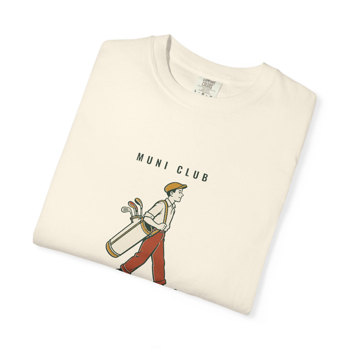 Loop Tee in Ivory, folded