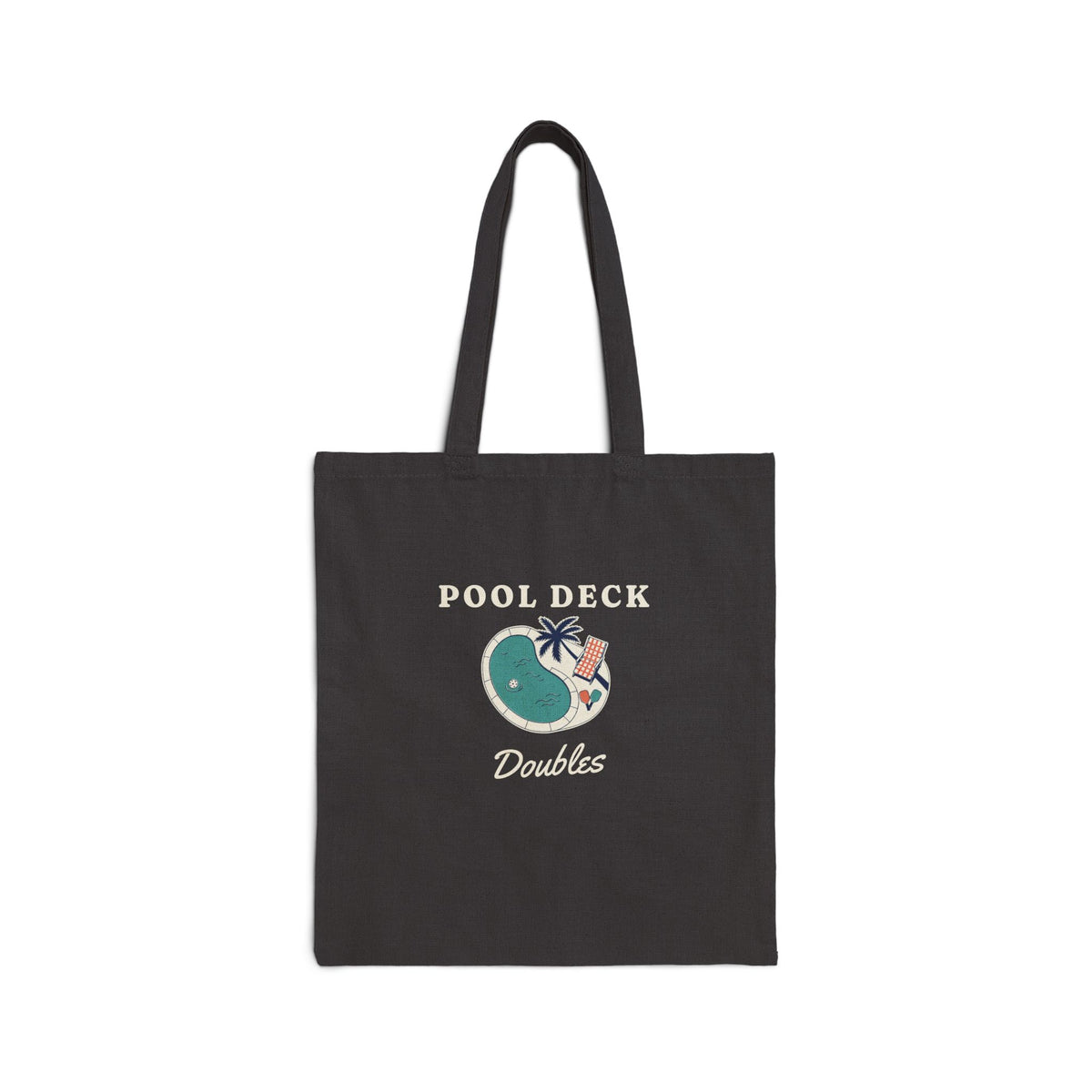 Pool Deck Doubles Tote in Black, front view