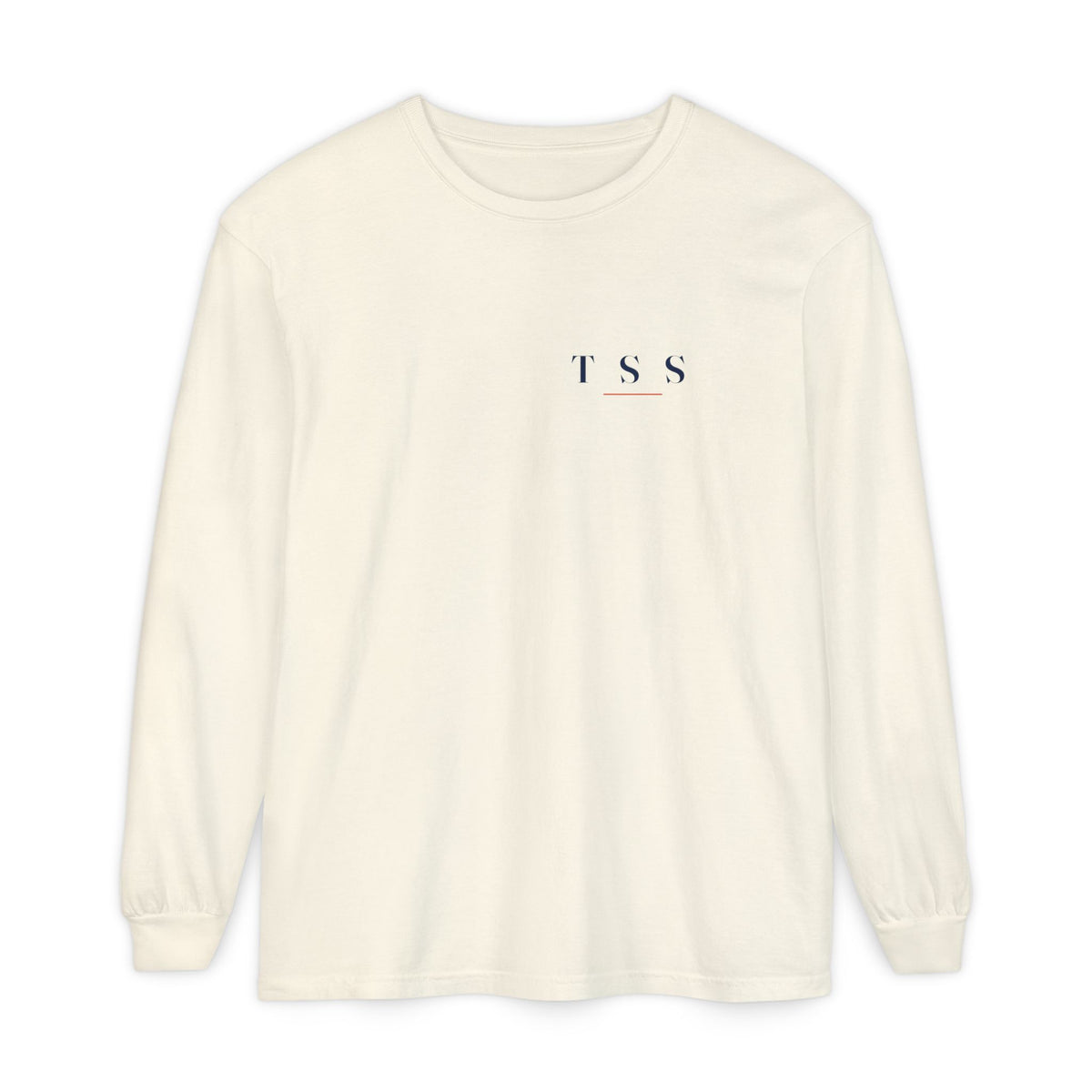 T S S Long Sleeve Tee in Ivory, front view