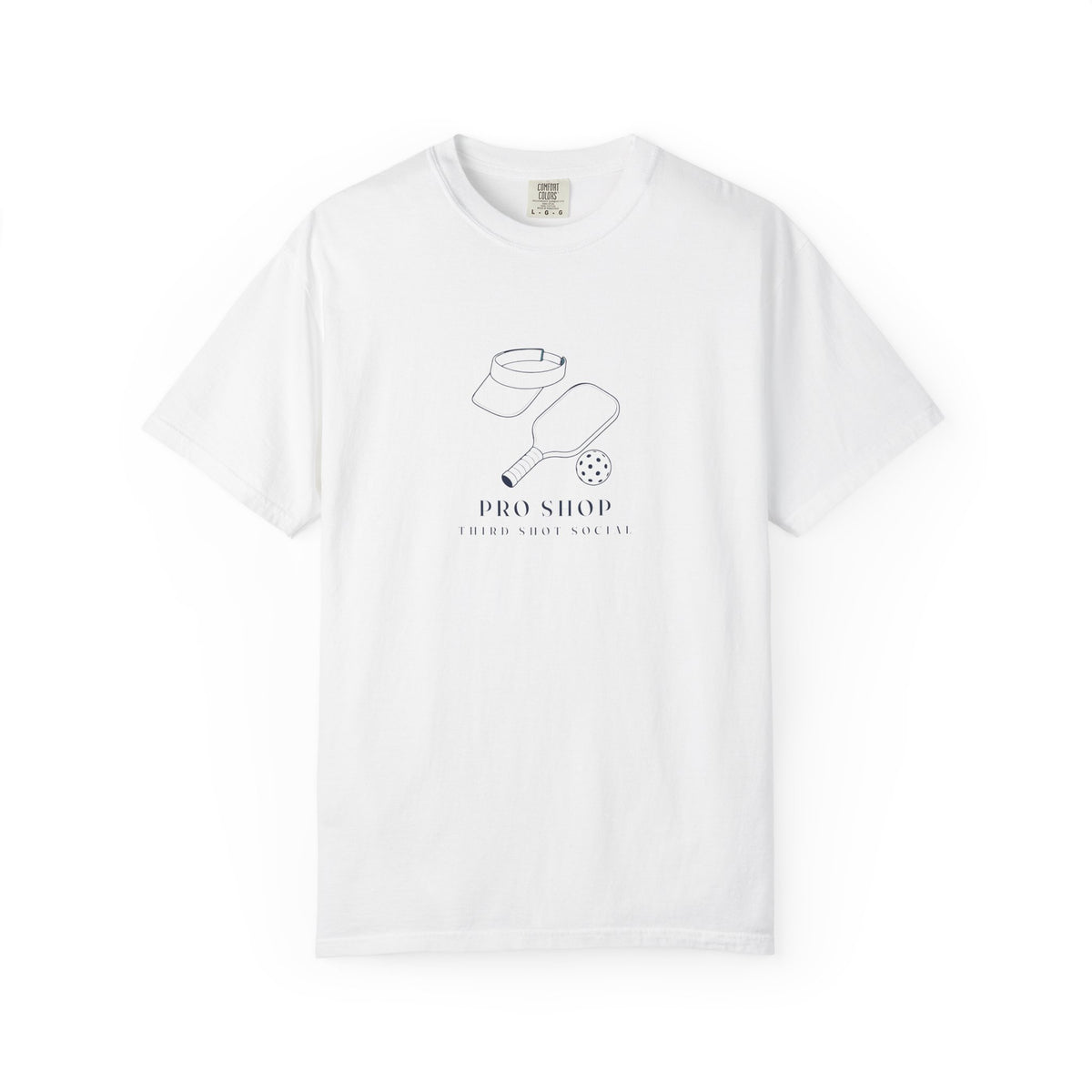 Pro Shop Still Life Tee in White, front view