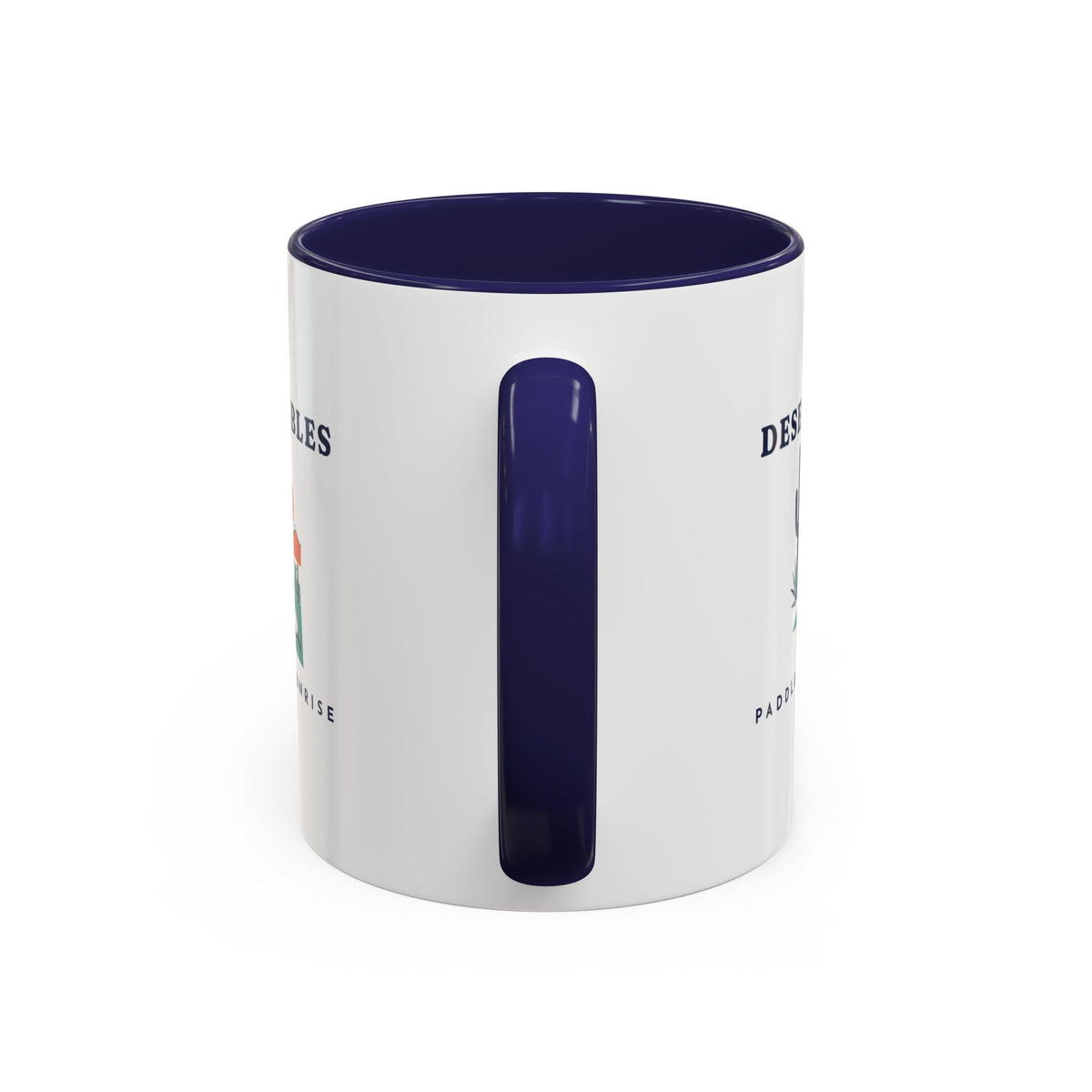 Desert Doubles Mug in Navy, handle view