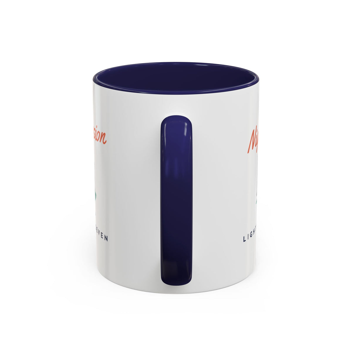 Night Session Mug in Navy, handle view