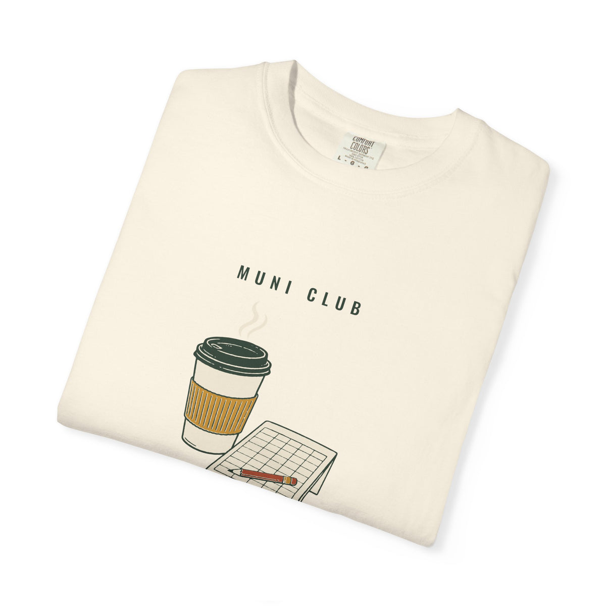 First Coffee Tee in Ivory, folded