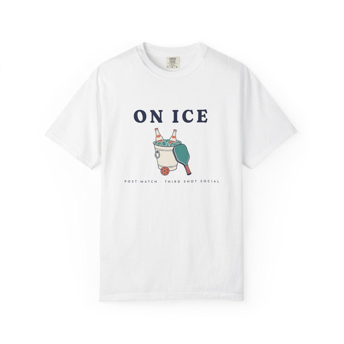 On Ice Tee in White, front view