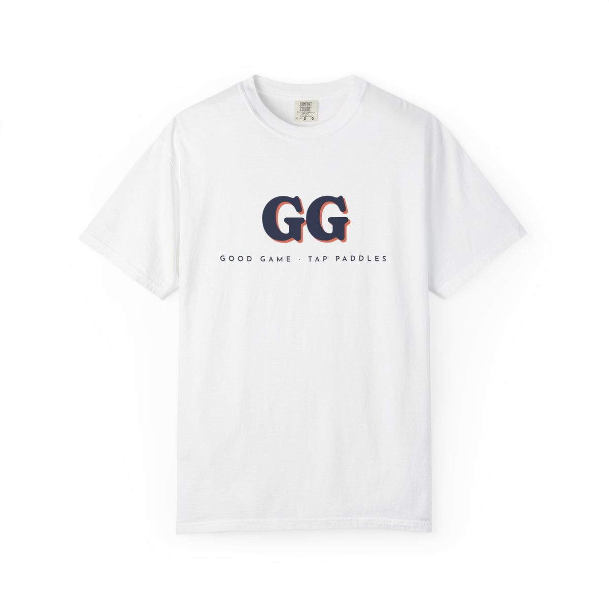 GG Tee in White, front view