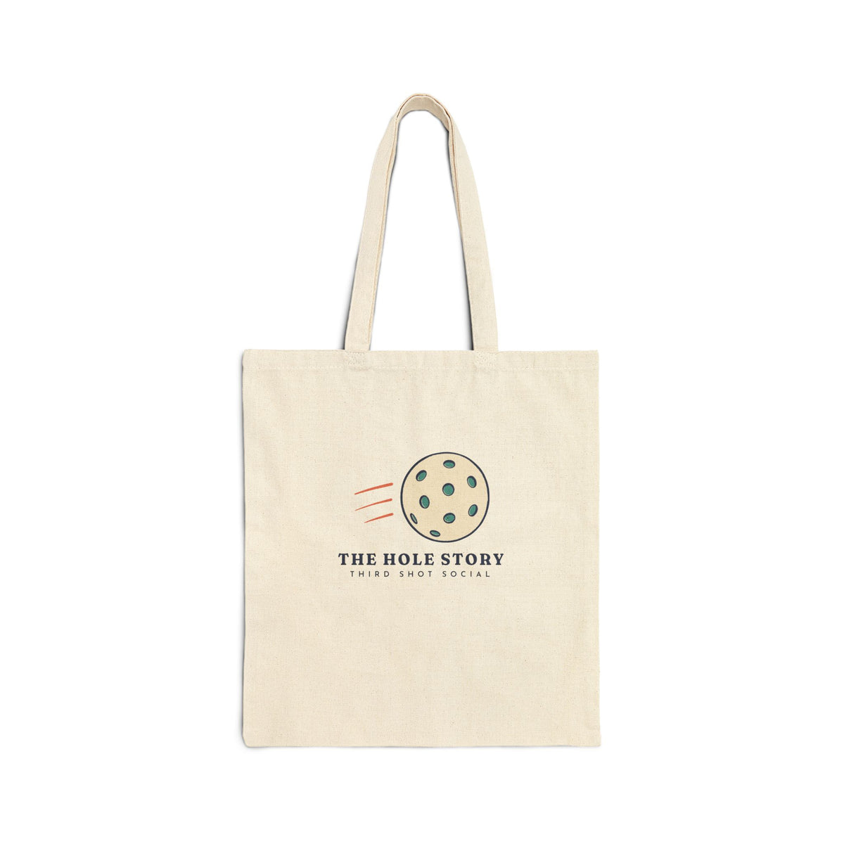 The Hole Story Tote in Natural, front view