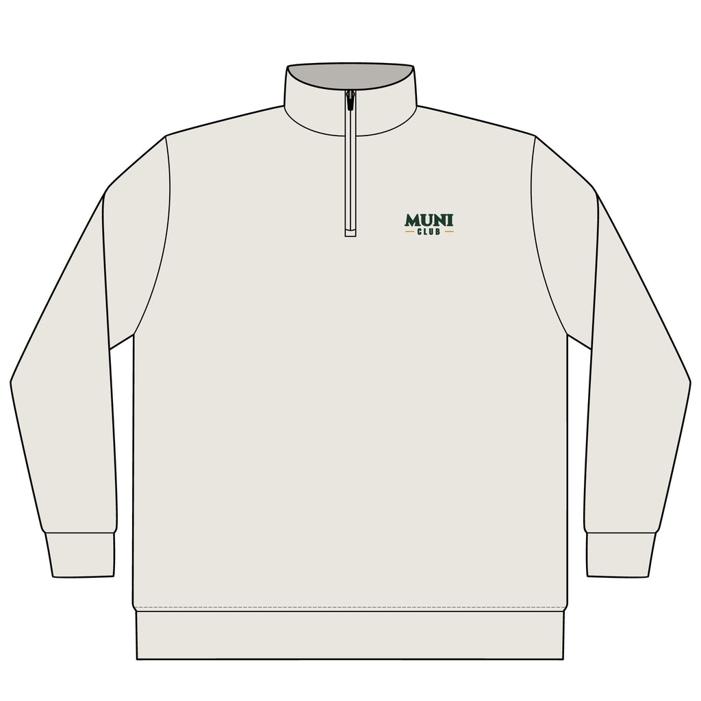 Muni Stack Quarter-Zip in Bone, front view