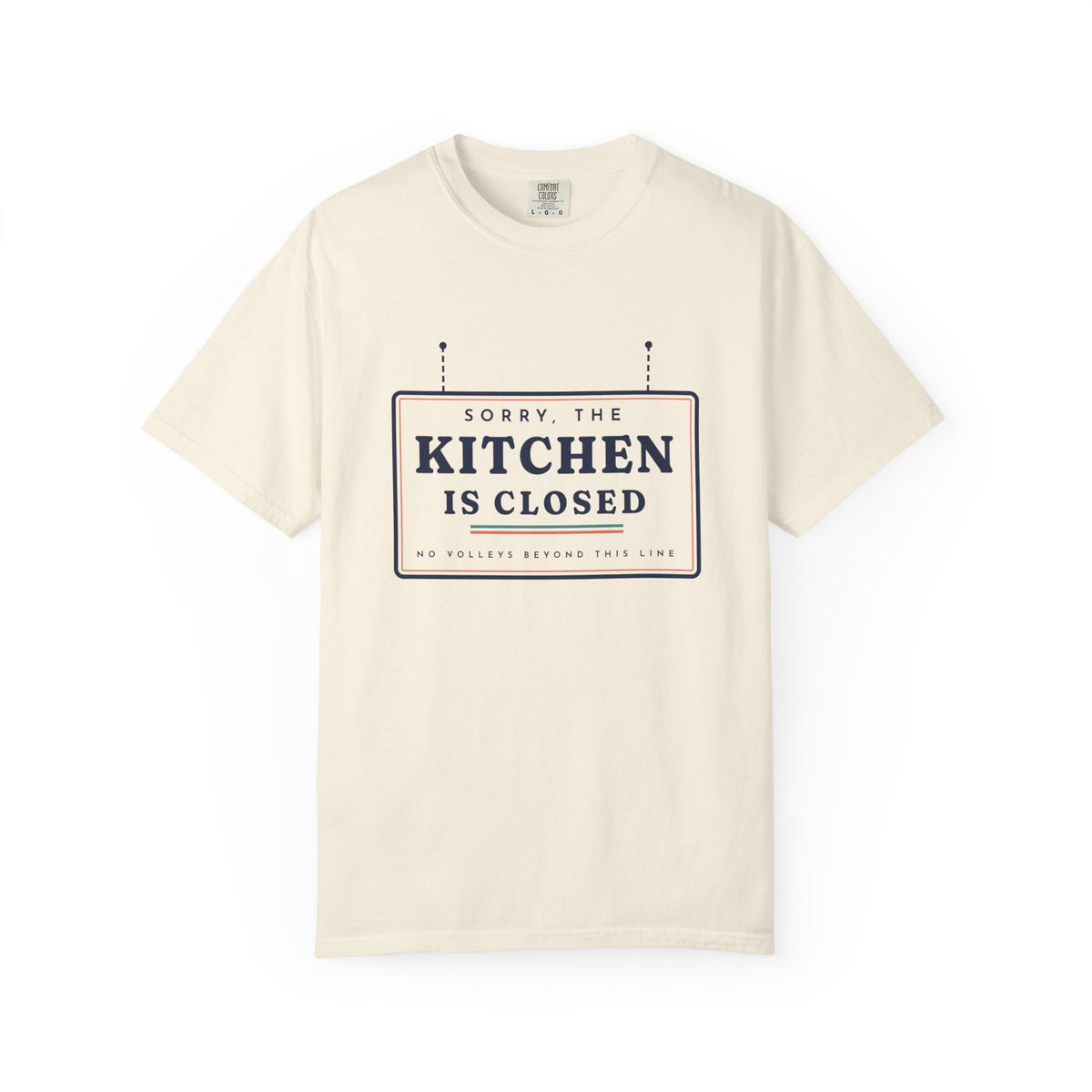 Kitchen Closed Tee in Ivory, front view