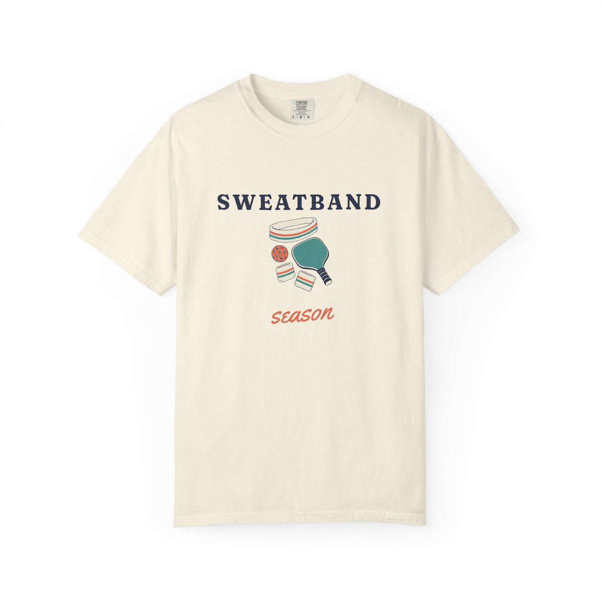 Sweatband Season Tee in Ivory, front view