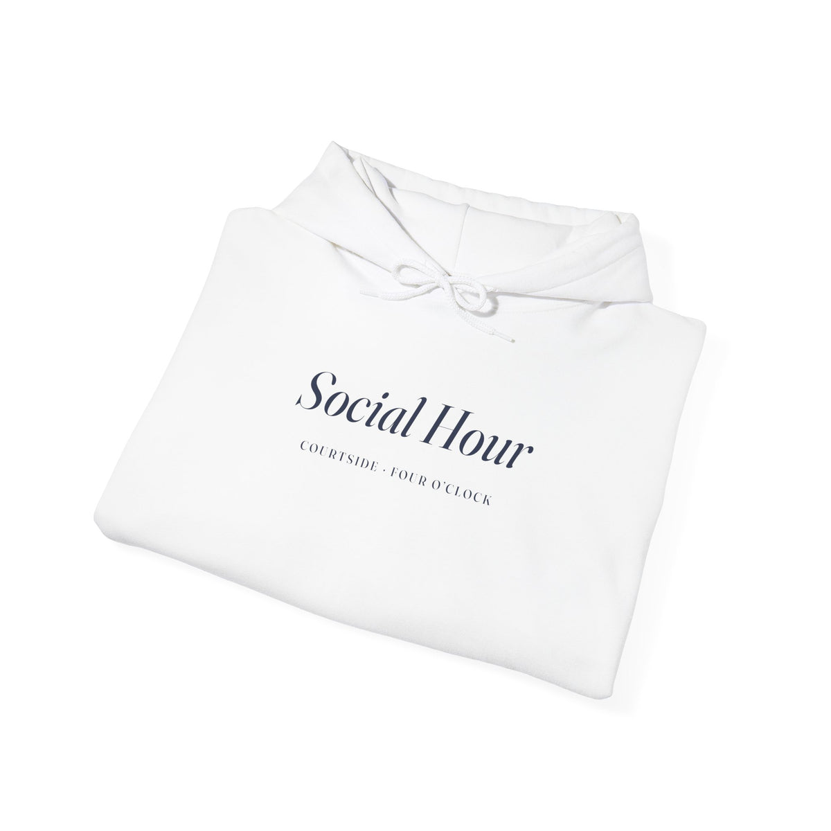 Social Hour Hoodie in White, folded