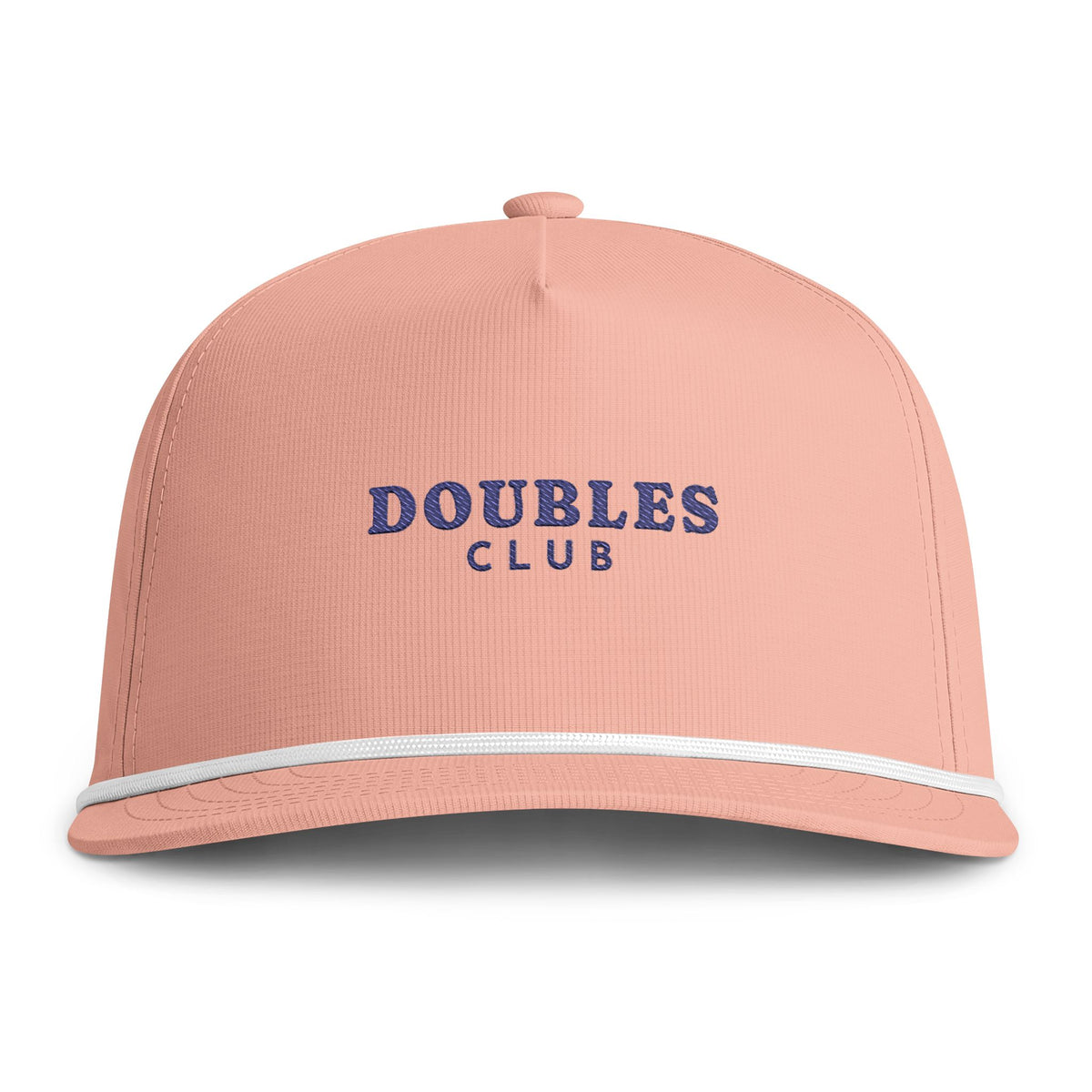 Doubles Club Rope Cap in Peachy, front view