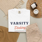 Varsity Dinking Tee in White, flat lay