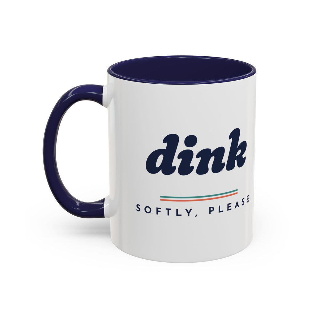 Dink Mug in Navy, design, handle left