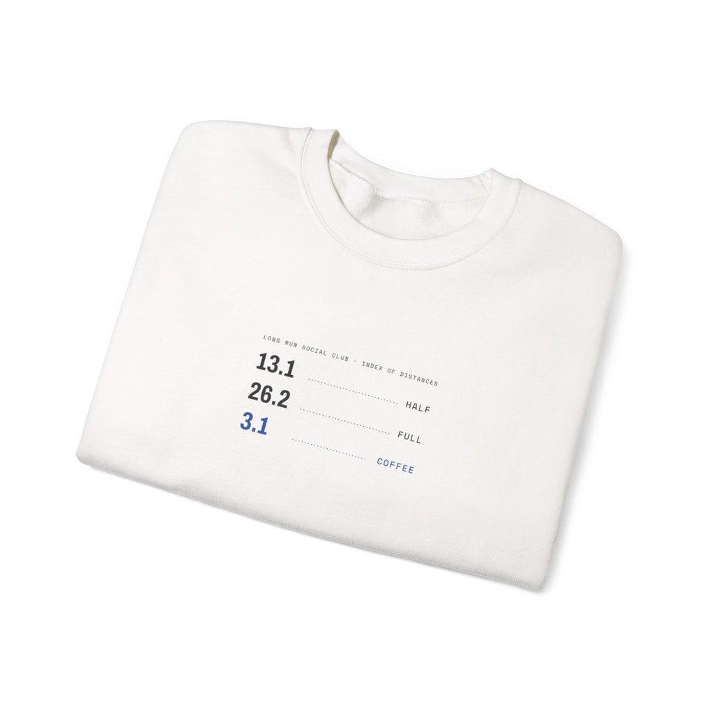 13.1 · 26.2 Crewneck in White, folded